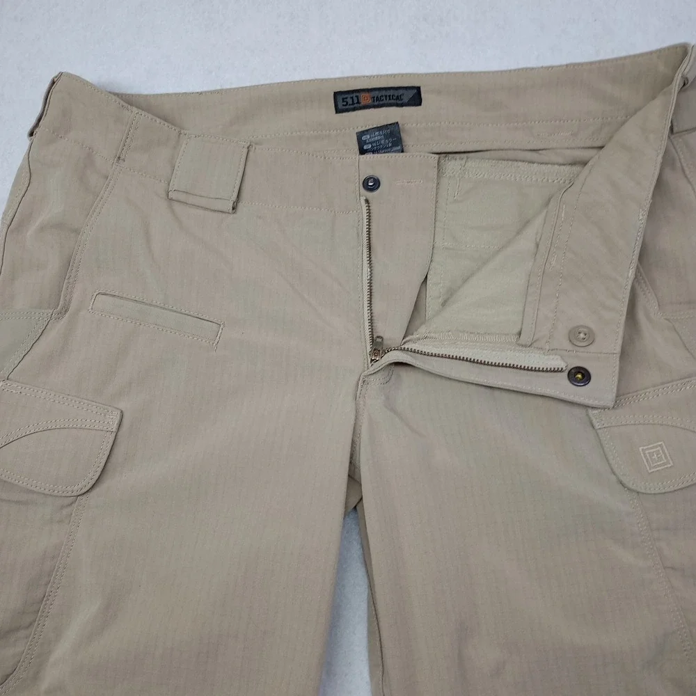 5.11 Tactical Cargo Pants Khaki Tan Ripstop Utility Mens 16 Regular flaws - Picture 6 of 15